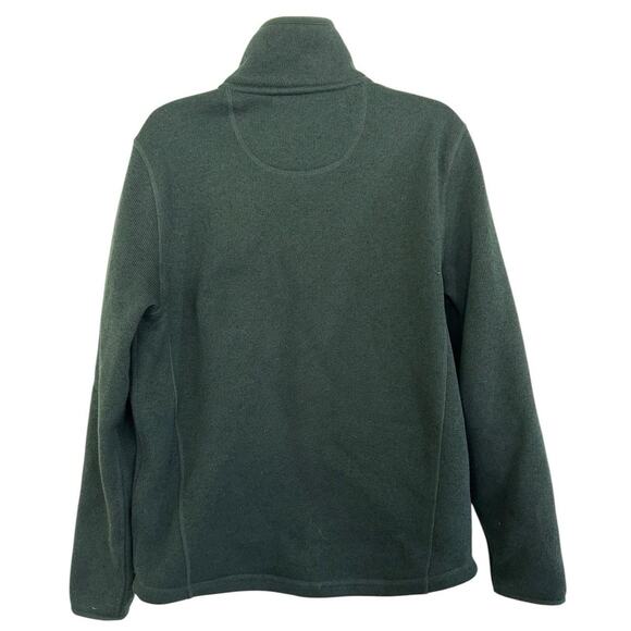 LL Bean Mens Medium Reg Sweater Full Zip Jacket Forest Green - Picture 3 of 8